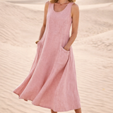 Karin | Mugav A-Liini Midi Kleid