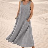 Karin | Mugav A-Liini Midi Kleid