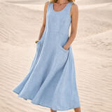 Karin | Mugav A-Liini Midi Kleid