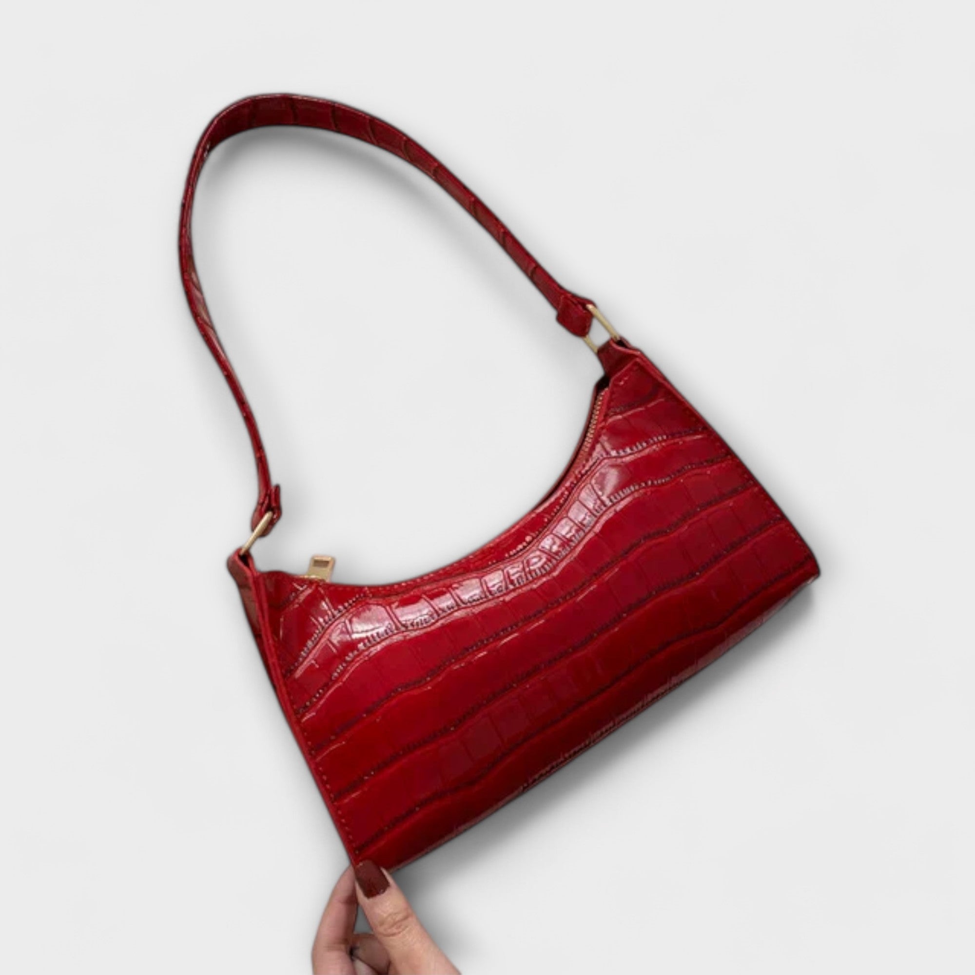 Bernarda - Elegantne Nahast Kott Sädelusega