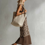 Amelia™ | Leopardiga Kootud Midi Kleid