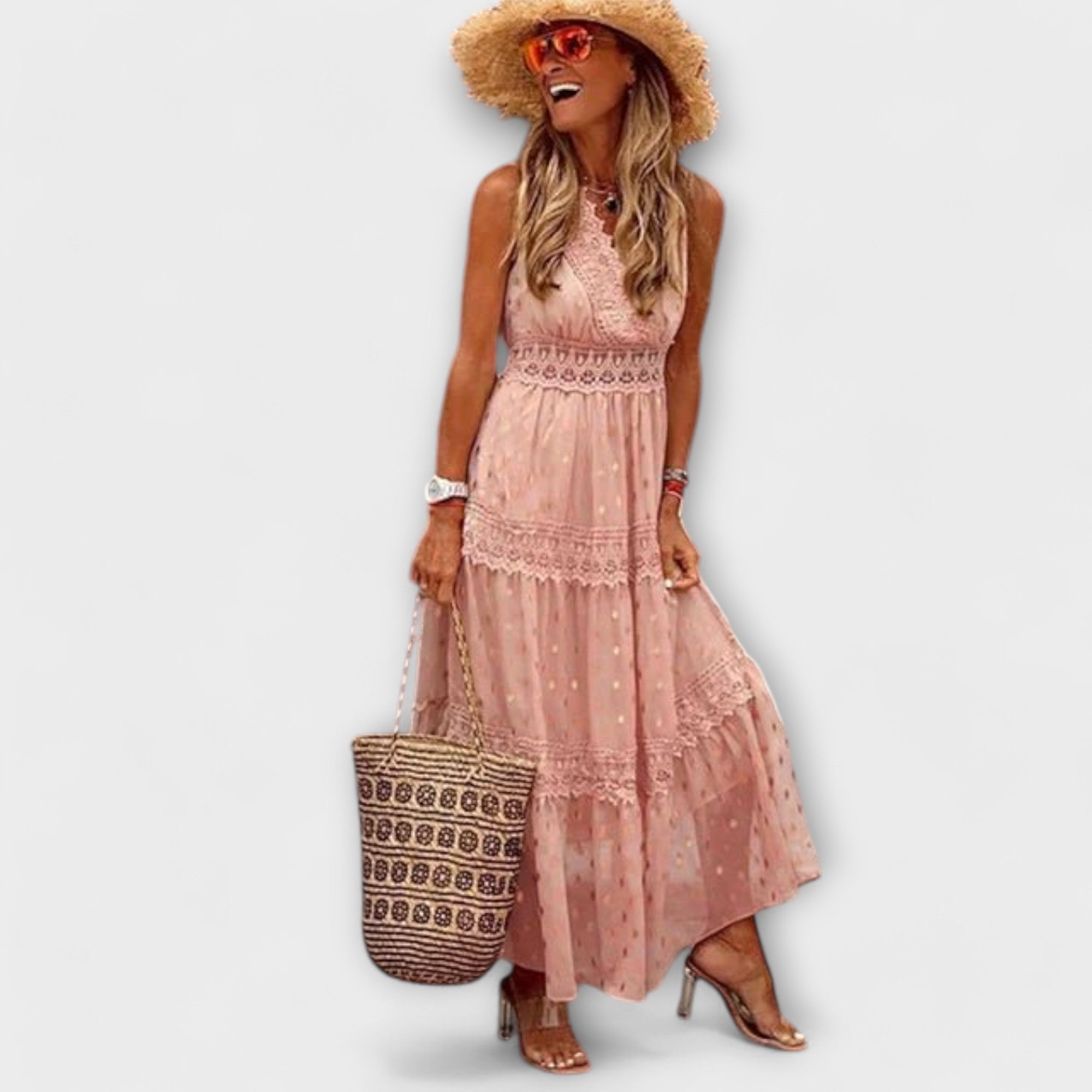 Lola - Boho pitsiga maksikleit