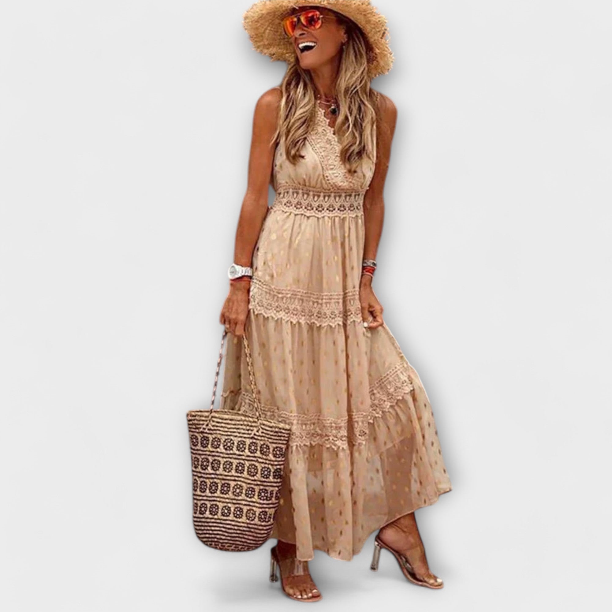 Lola - Boho pitsiga maksikleit